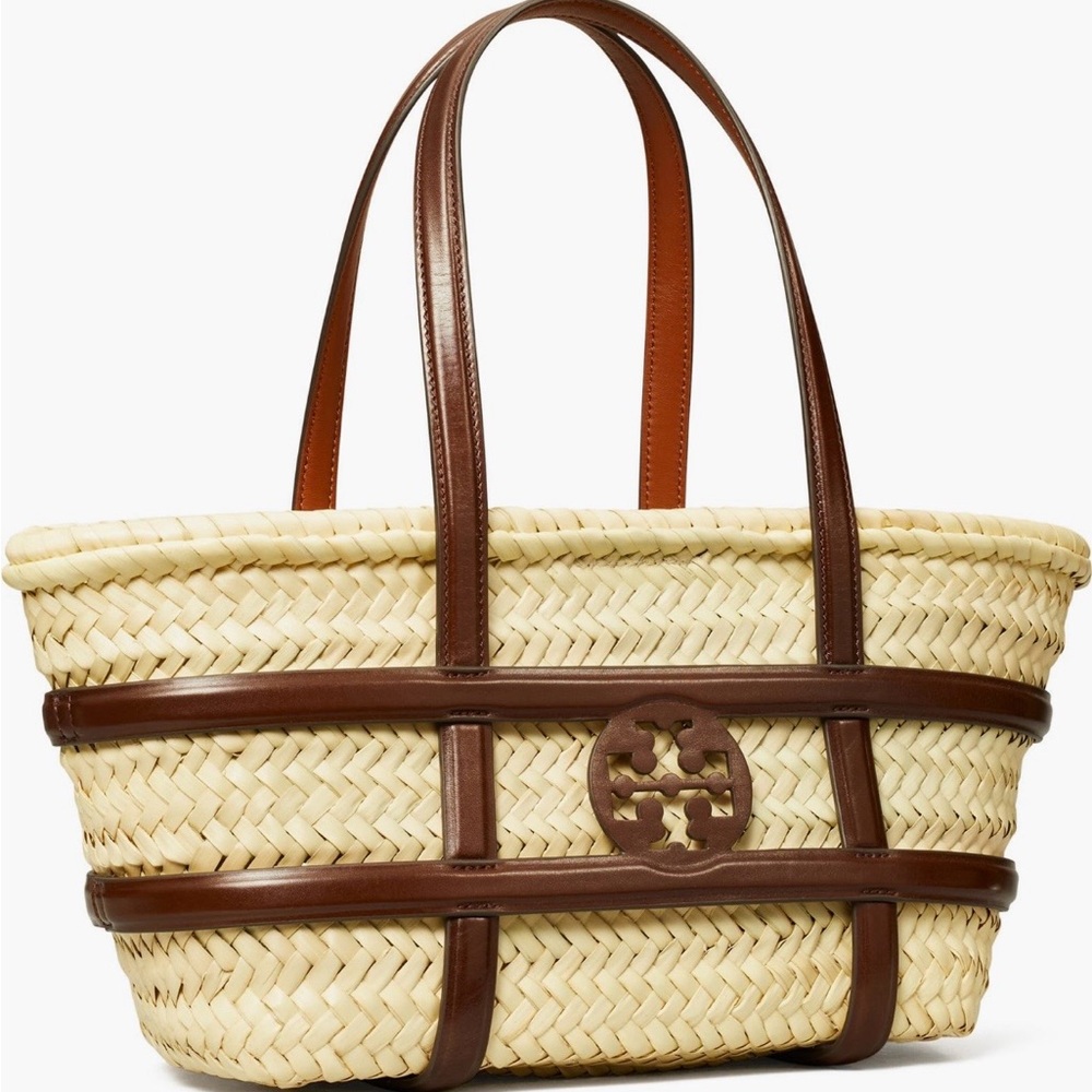 Tory Burch Ella Straw Basket Tote - Picture 6 of 16